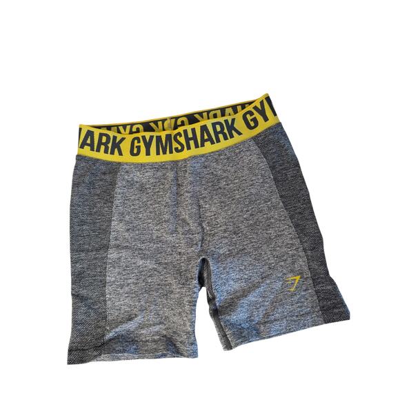 Gymshark Women Yellow Compression Shorts Performance Training Activewear Size M - Picture 1 of 4